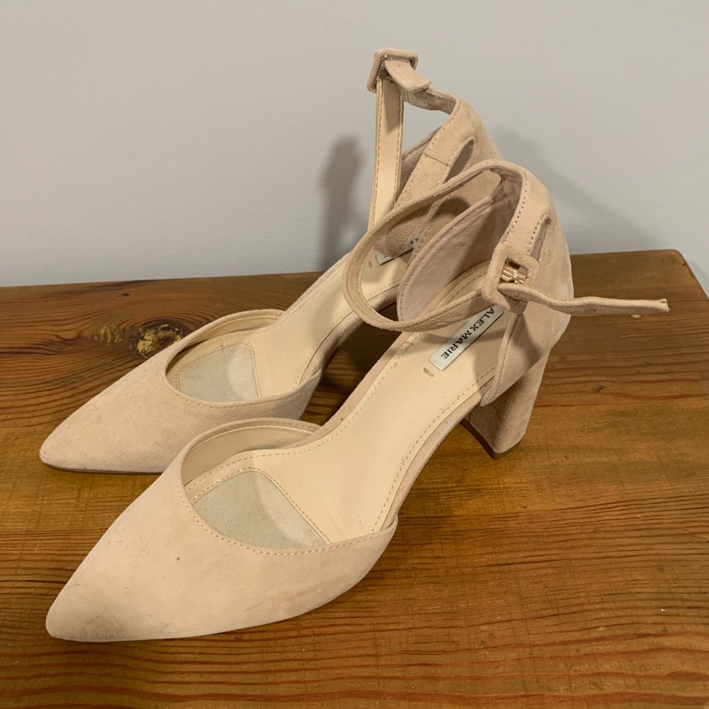 Alex Marie, nude colored heels, size 8.5